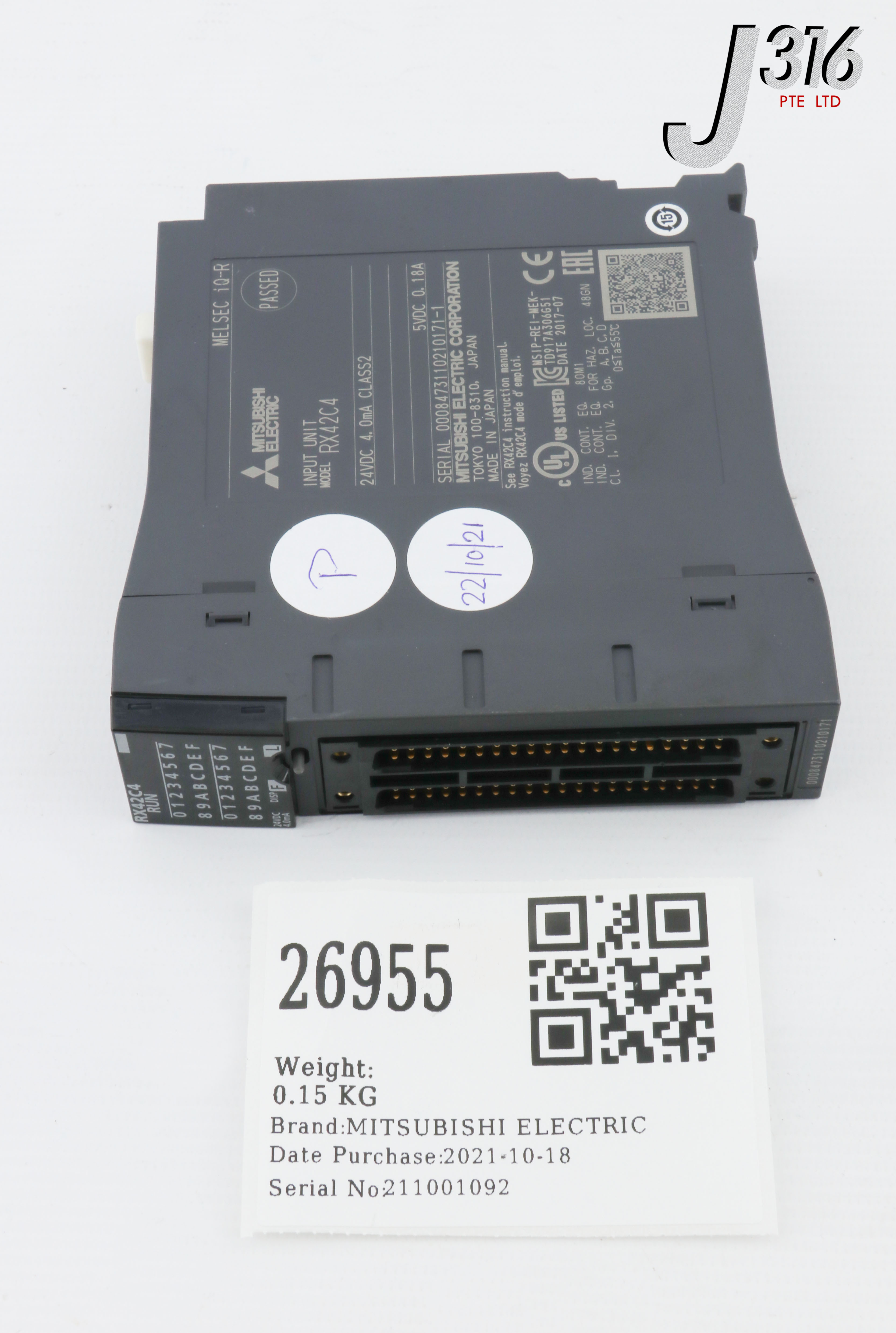 26955 MITSUBISHI INPUT UNIT, MELSEC IQ-R SERIES RX42C4 - J316Gallery